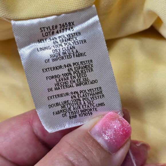 Aqua Formal Yellow Maxi Dress NEW $154 Stretch Off Shoulder Pleated Women 14 Zip - Picture 6 of 13